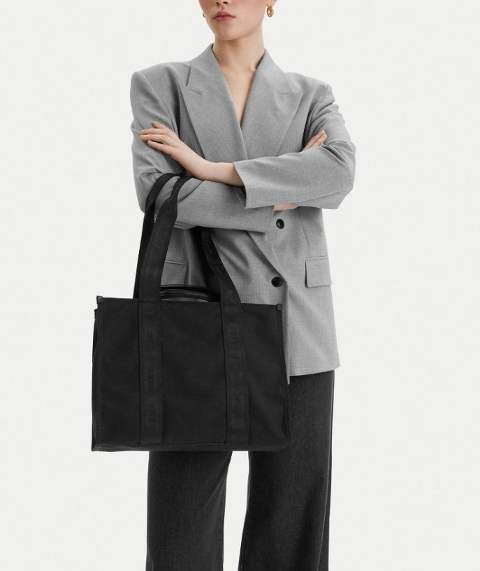 Boss Beige Sandy Tote Zip Closure Bag