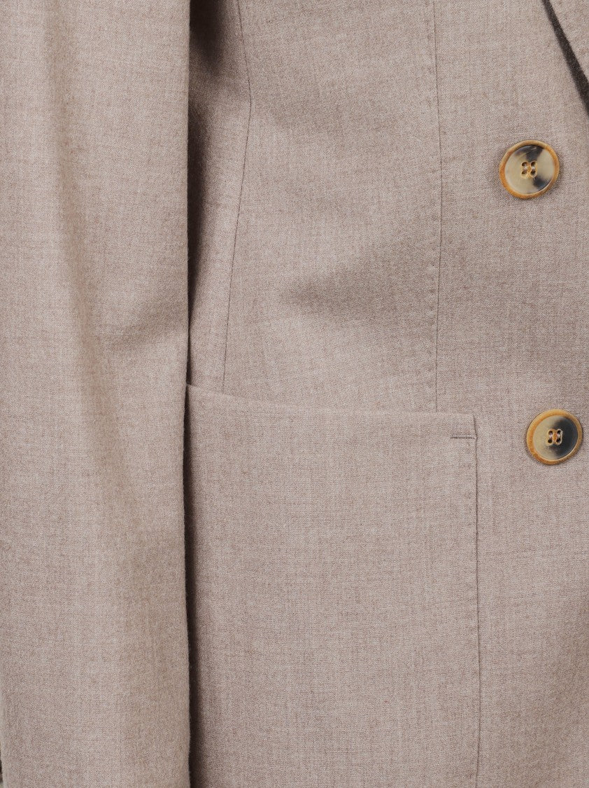 Max Mara Double-Breasted Tailored Jacket With Notched Lapel