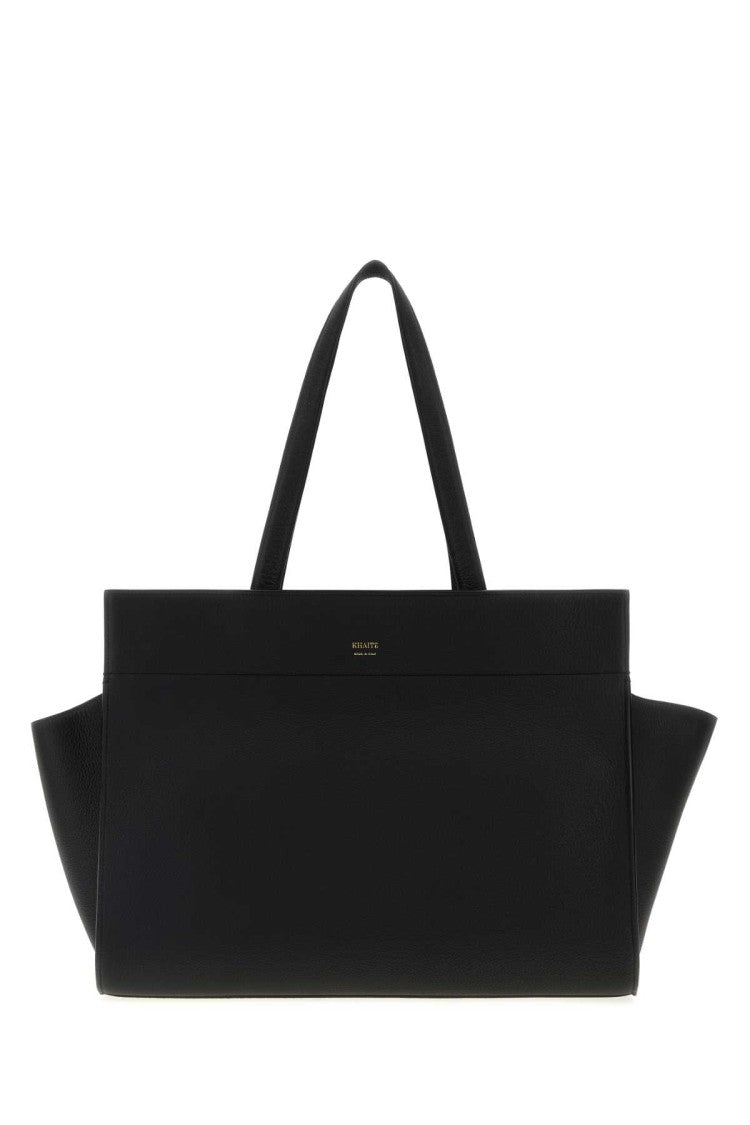 Khaite Black Leather Crosby Handbag