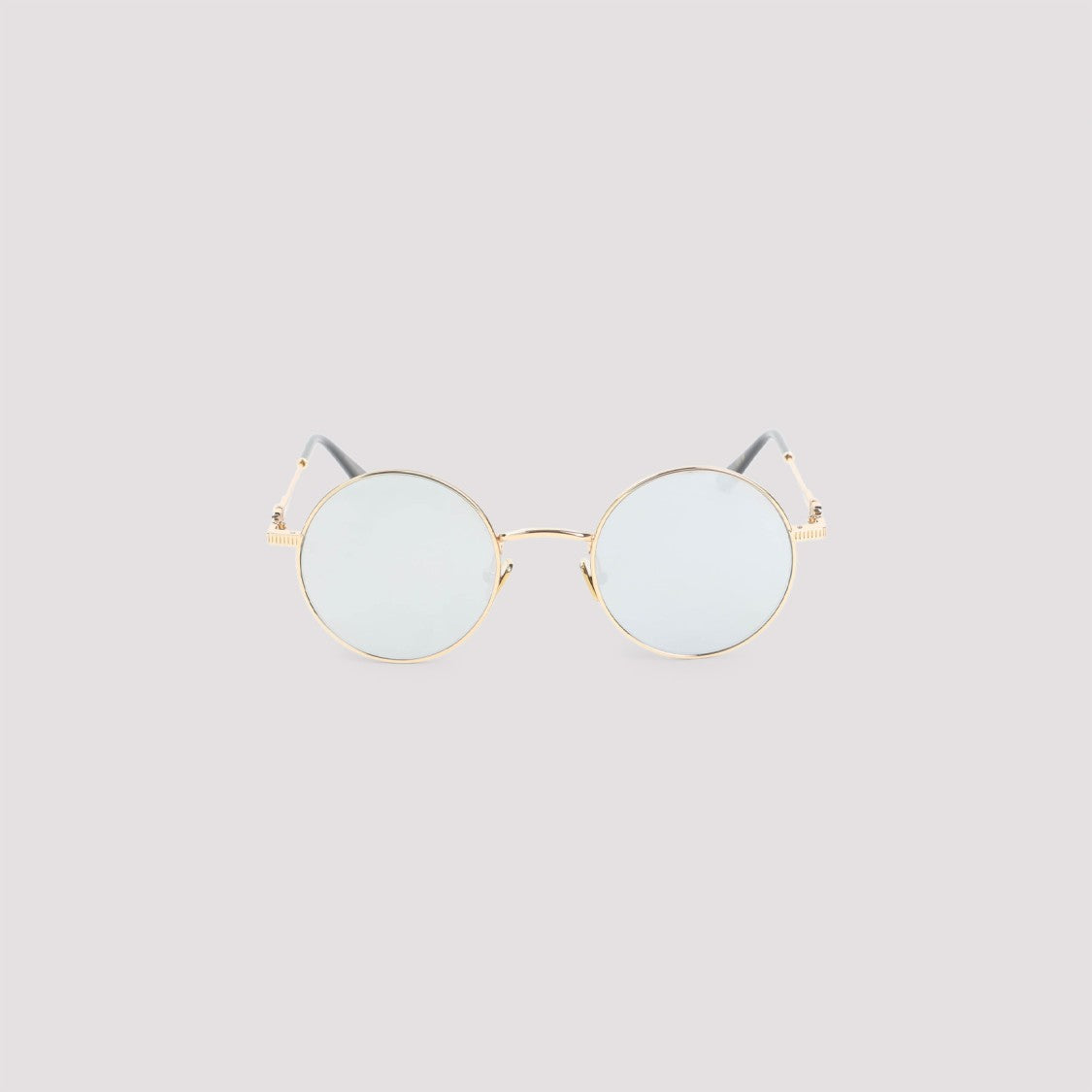 Valentino Garavani Round Metal Sunglasses With Blue Lenses