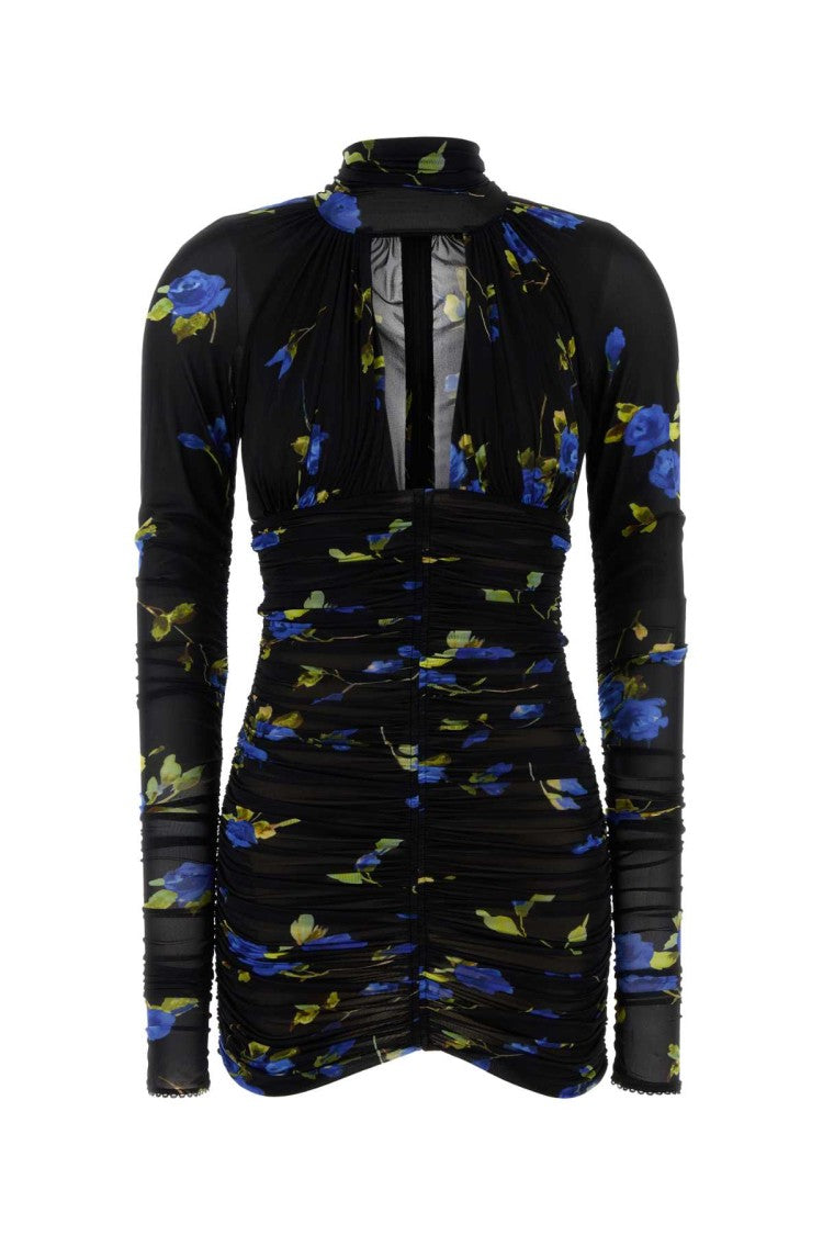 Blumarine Printed Jersey Mini Dress