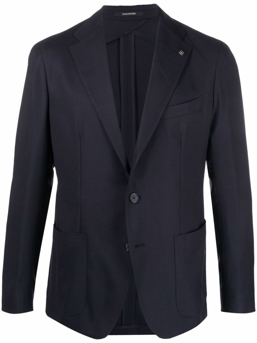 Tagliatore Navy Blue Wool Jacket