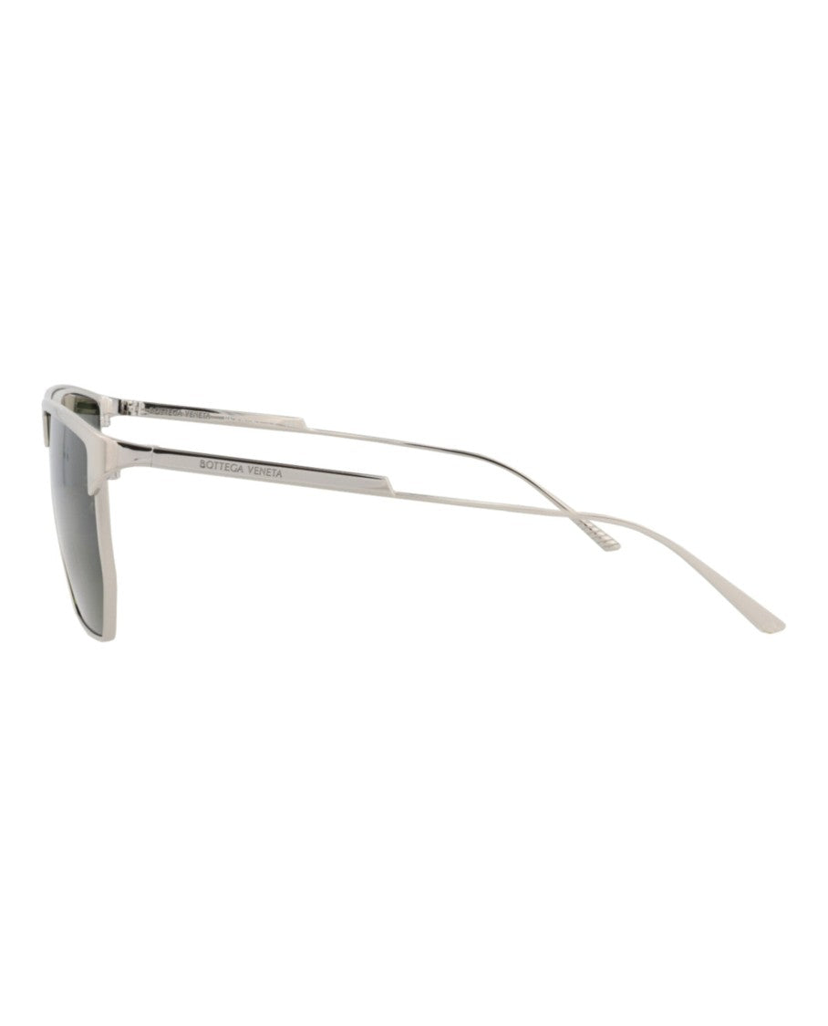 Bottega Veneta Square-Frame Metal Sunglasses