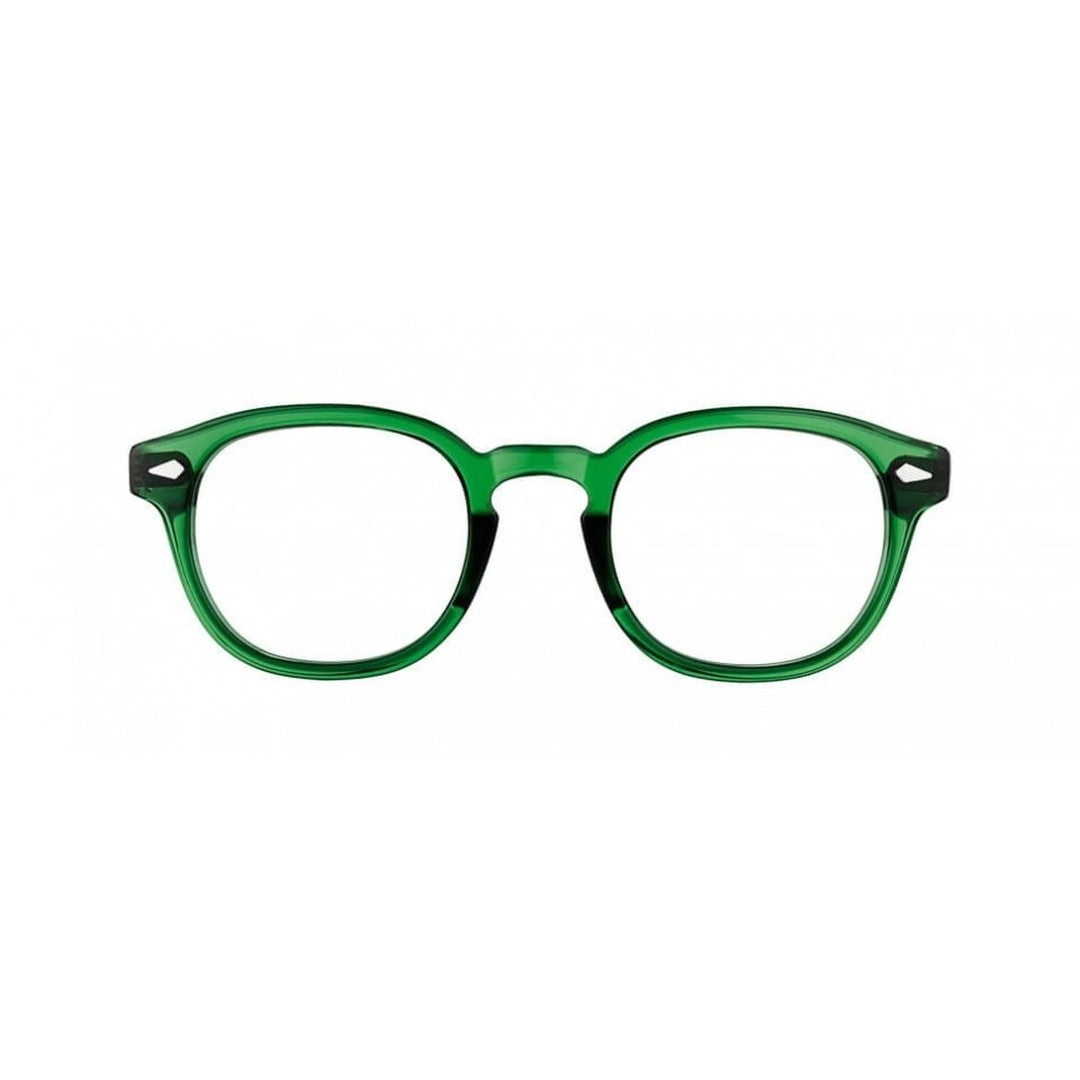 Moscot Or-Lem-O Lemtosh Translucent Green Acetate Eyeglasses With Keyhole Bridge