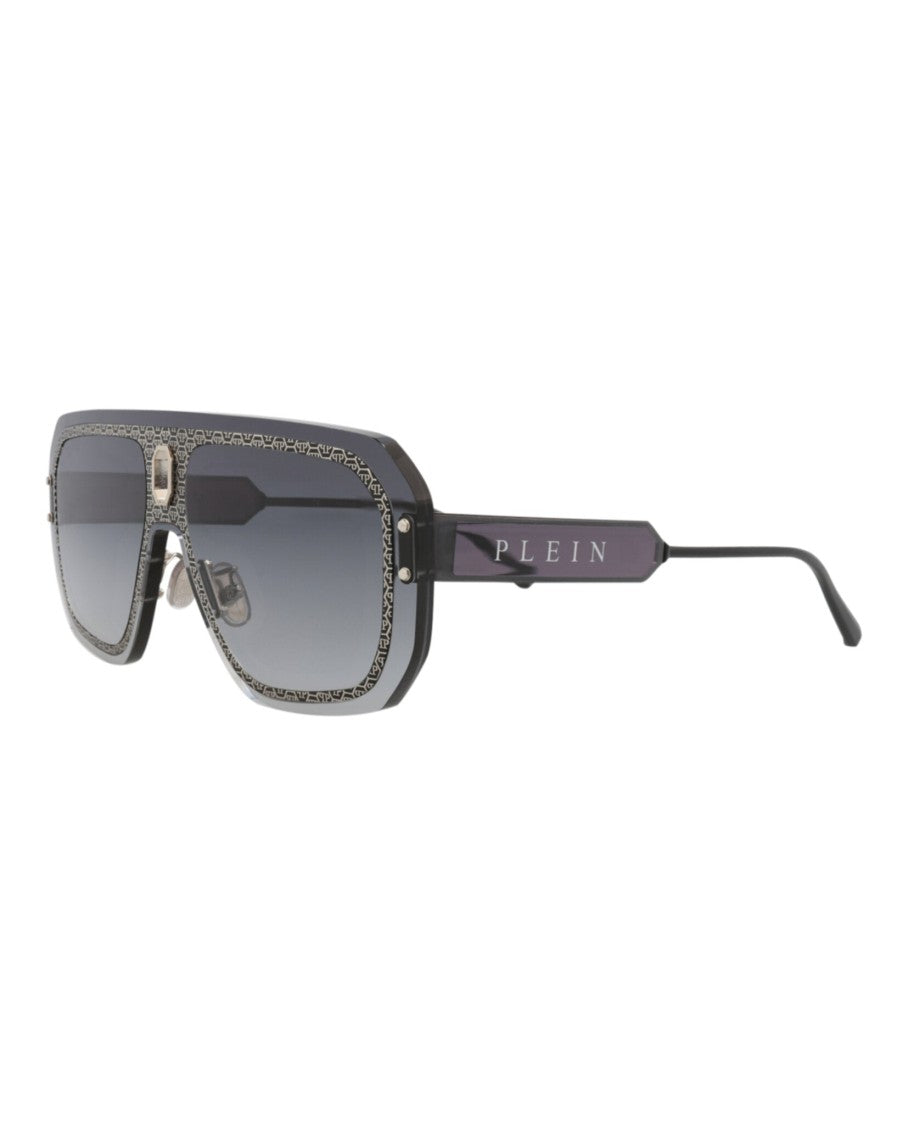 Philipp Plein Aviator-Frame Titanium Sunglasses With Cutout Accent And Gradient Lenses