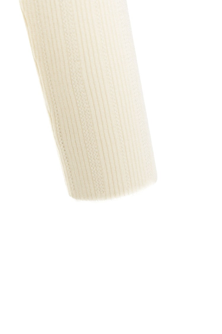 Elisabetta Franchi Ribbed Sweater With Chain Detail