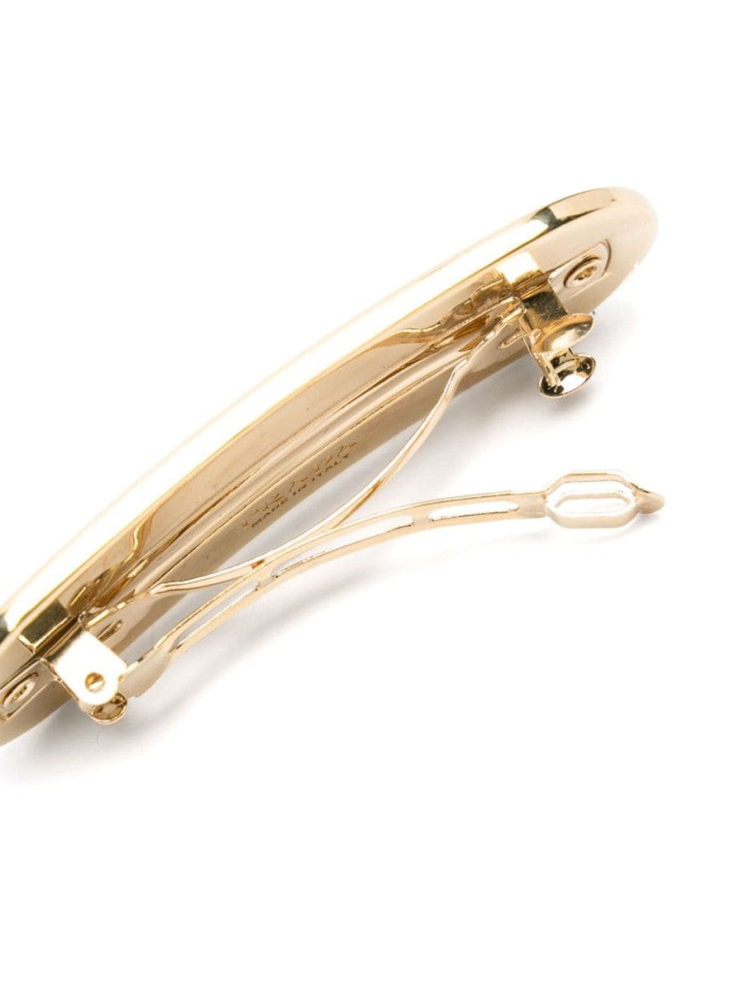 Prada Logo-Embellished Hair Clip With Polished Finish