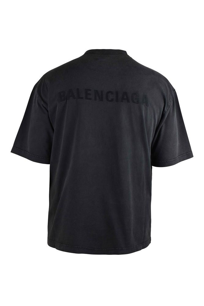 Balenciaga Black Cotton T-Shirt