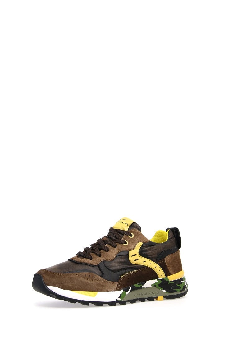 Voile Blanche Brown/Yellow Lace-Up High-Quality Leather Shoes