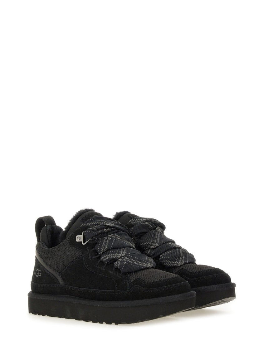 Ugg Low-Top Leather And Textile Sneakers With Rubber Sole