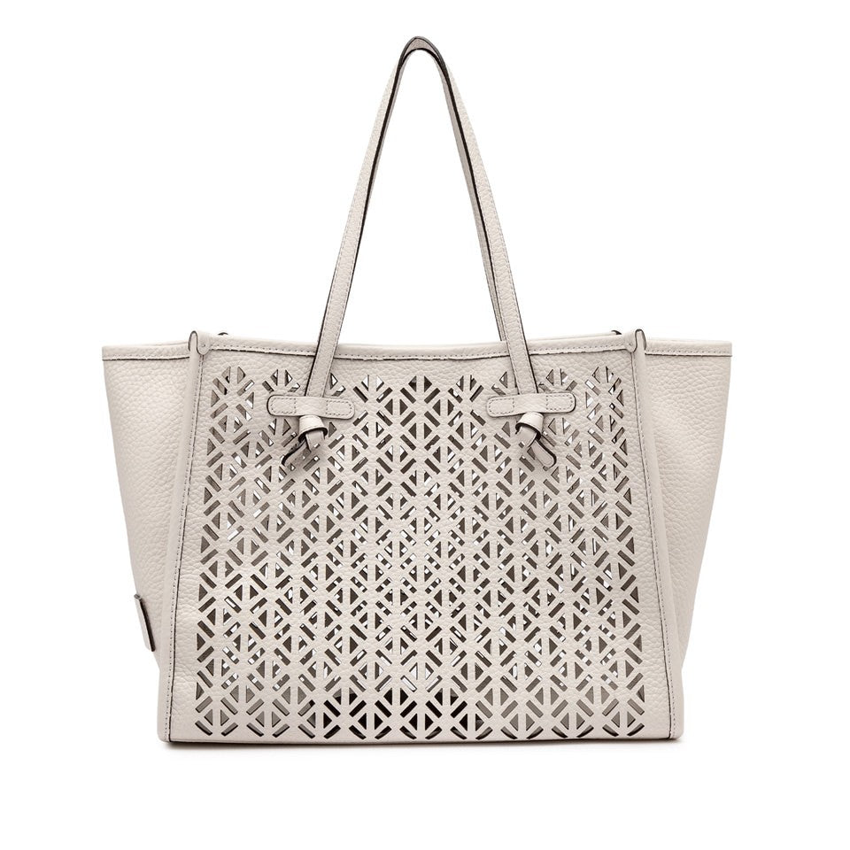 Gianni Chiarini Marcella Perforated Double Bubble Leather Shoulder Bag