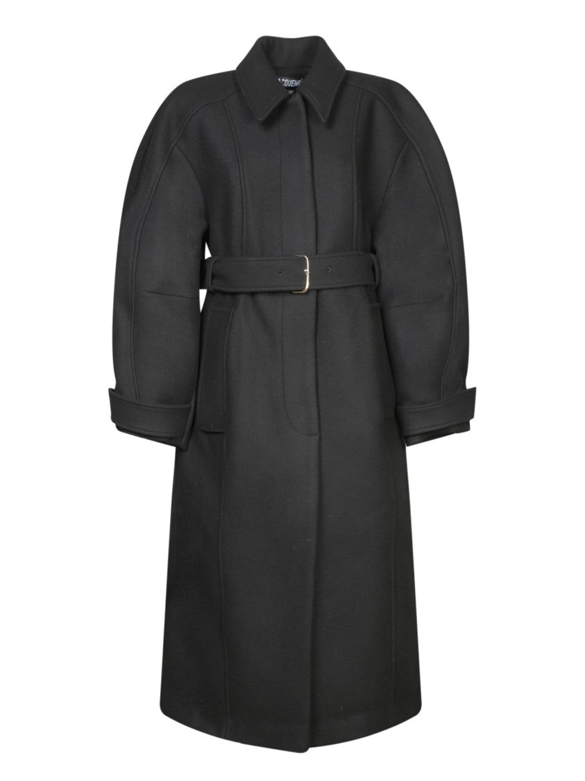 Jacquemus Black Wool Long Coat