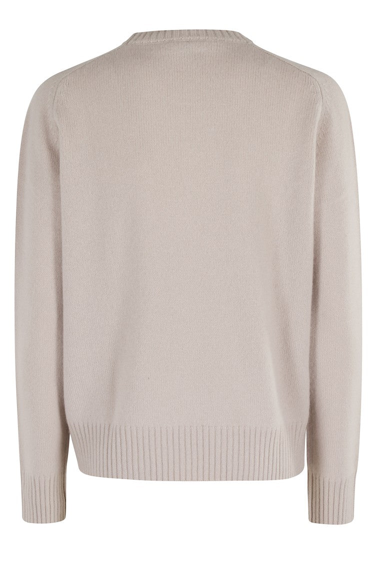 Seventy Mud Cashmere Sweater With Circle Neck And Long Sleeves