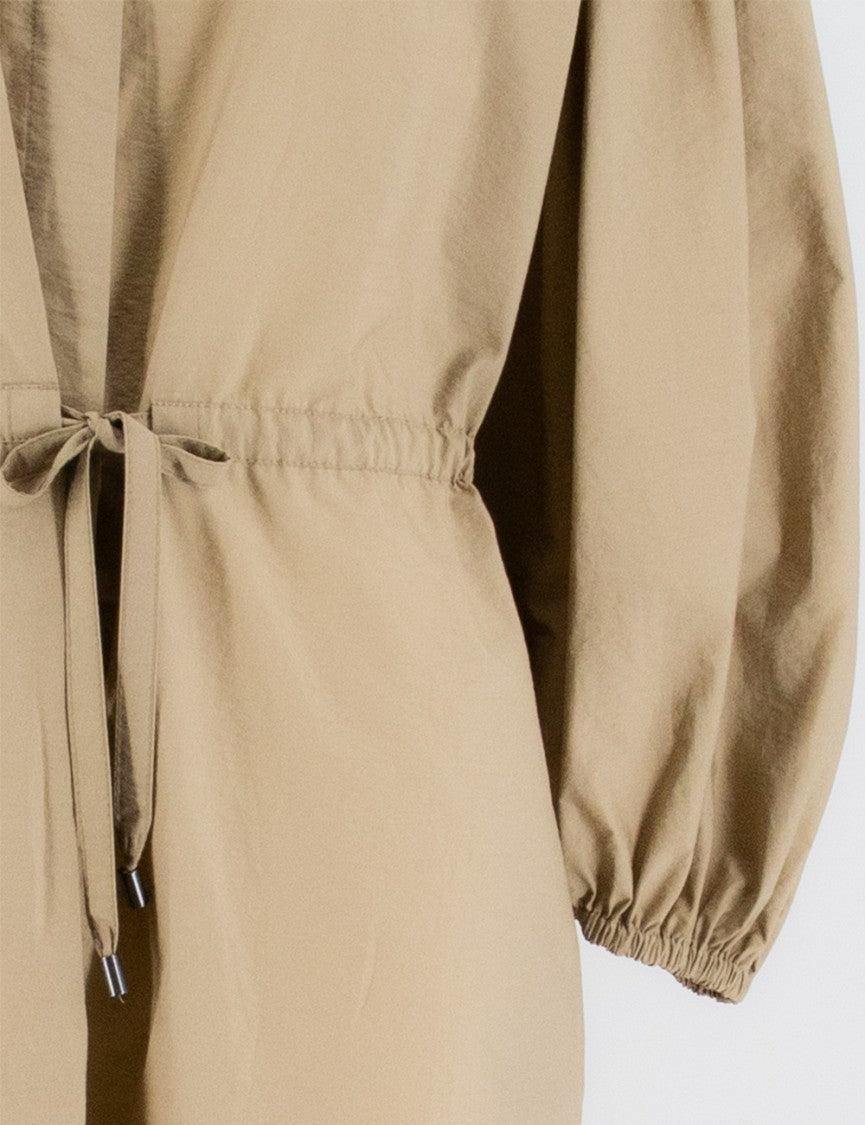 Brunello Cucinelli Techno Cotton Poplin Dress With Adjustable Waist