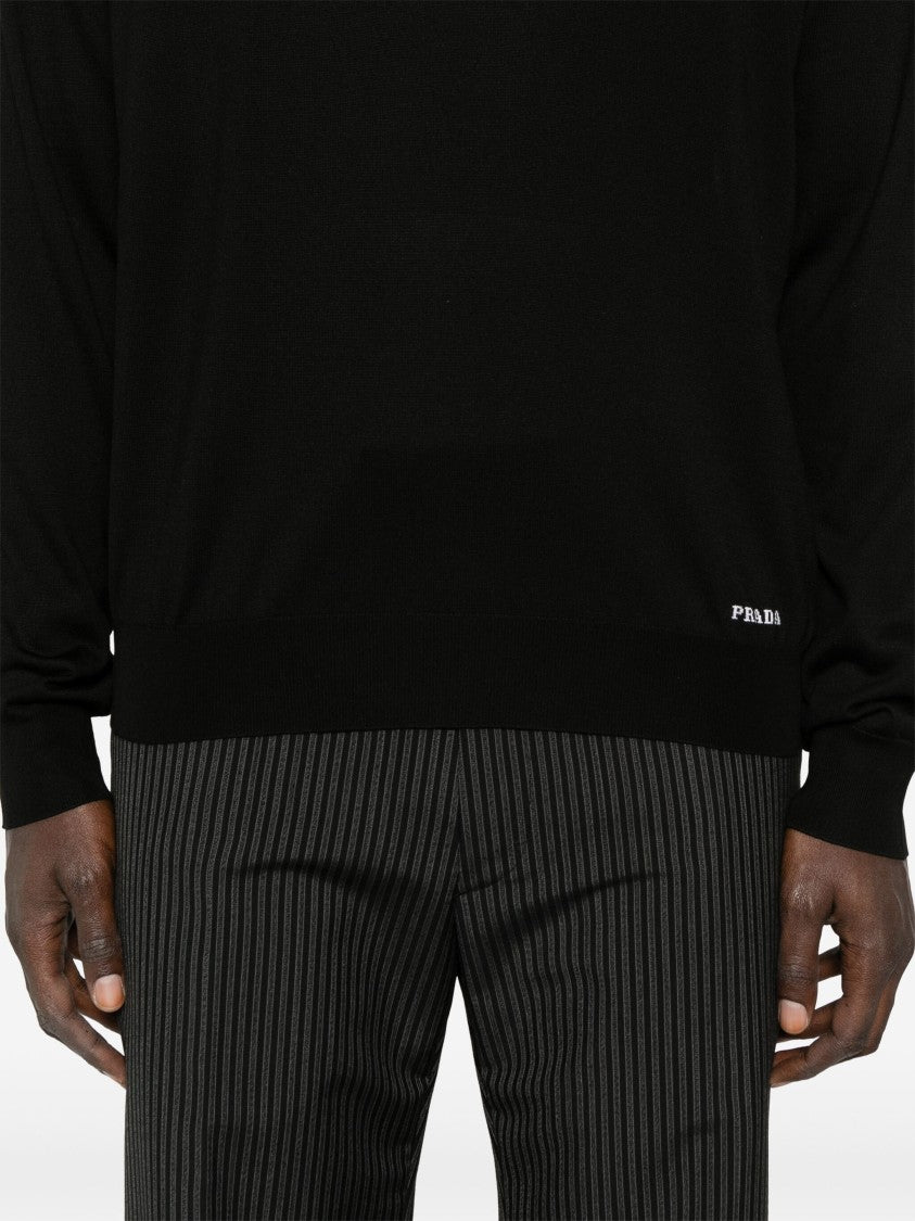 Prada Recycled Silk Crewneck Sweater