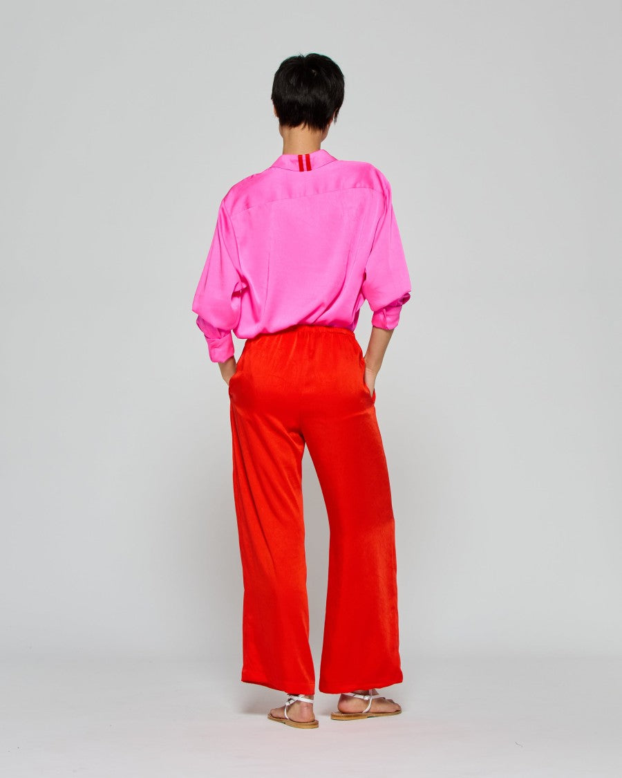 Serena Bute Cropped Jogger - Bright Red