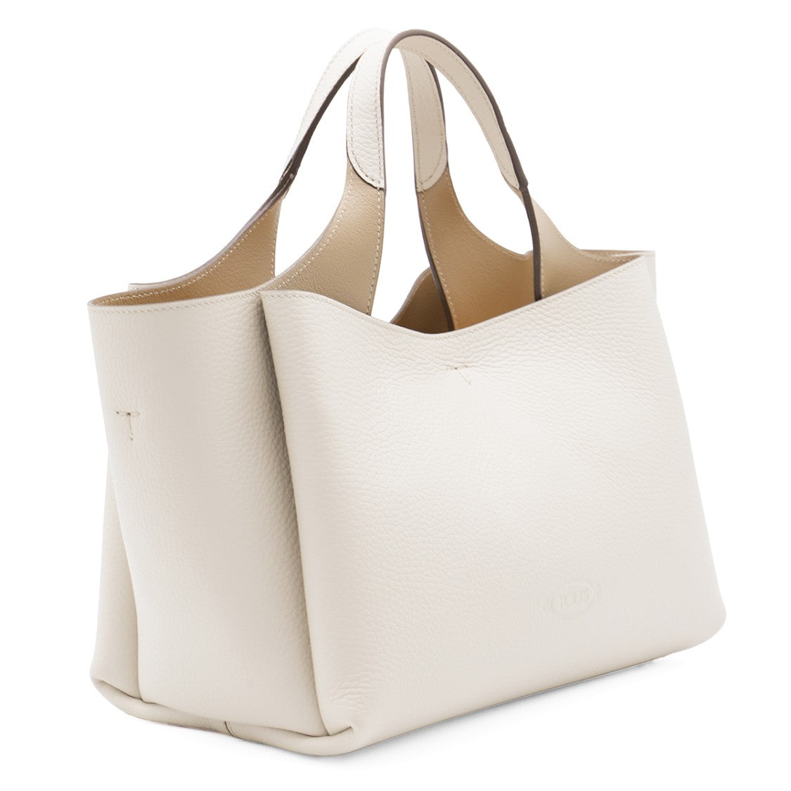 Tod's White Leather Mini Top Handle Bag
