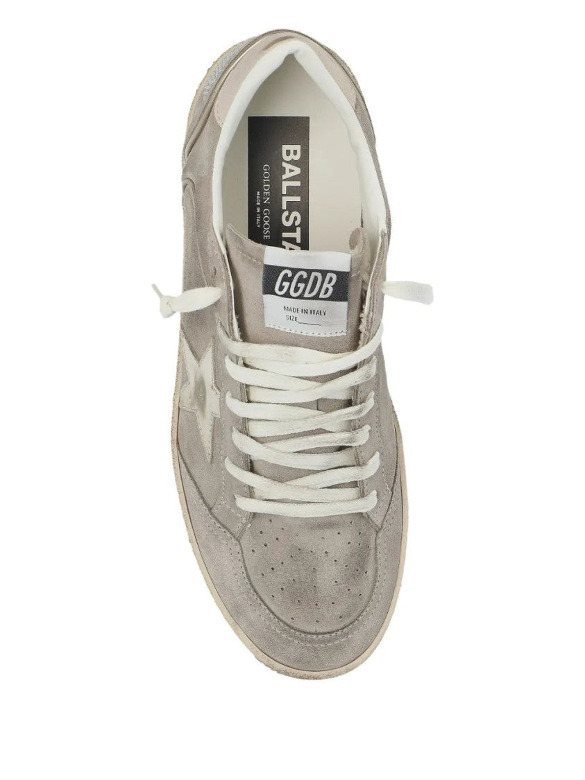 Golden Goose Light Beige Suede Sneakers With Star Detail