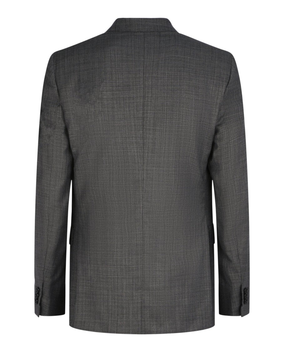 Brioni Single-Breasted Wool Blazer With Notched Lapel And Flap Pockets