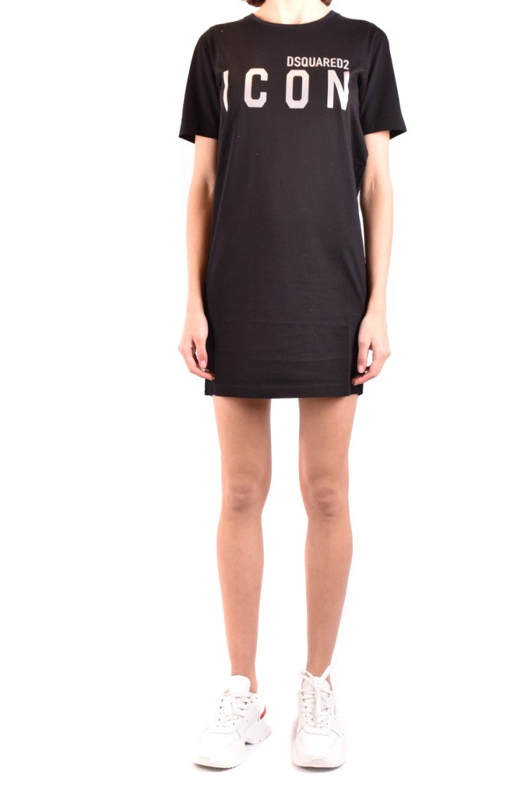 Dsquared2 Relaxed Fit Black Mini Dress