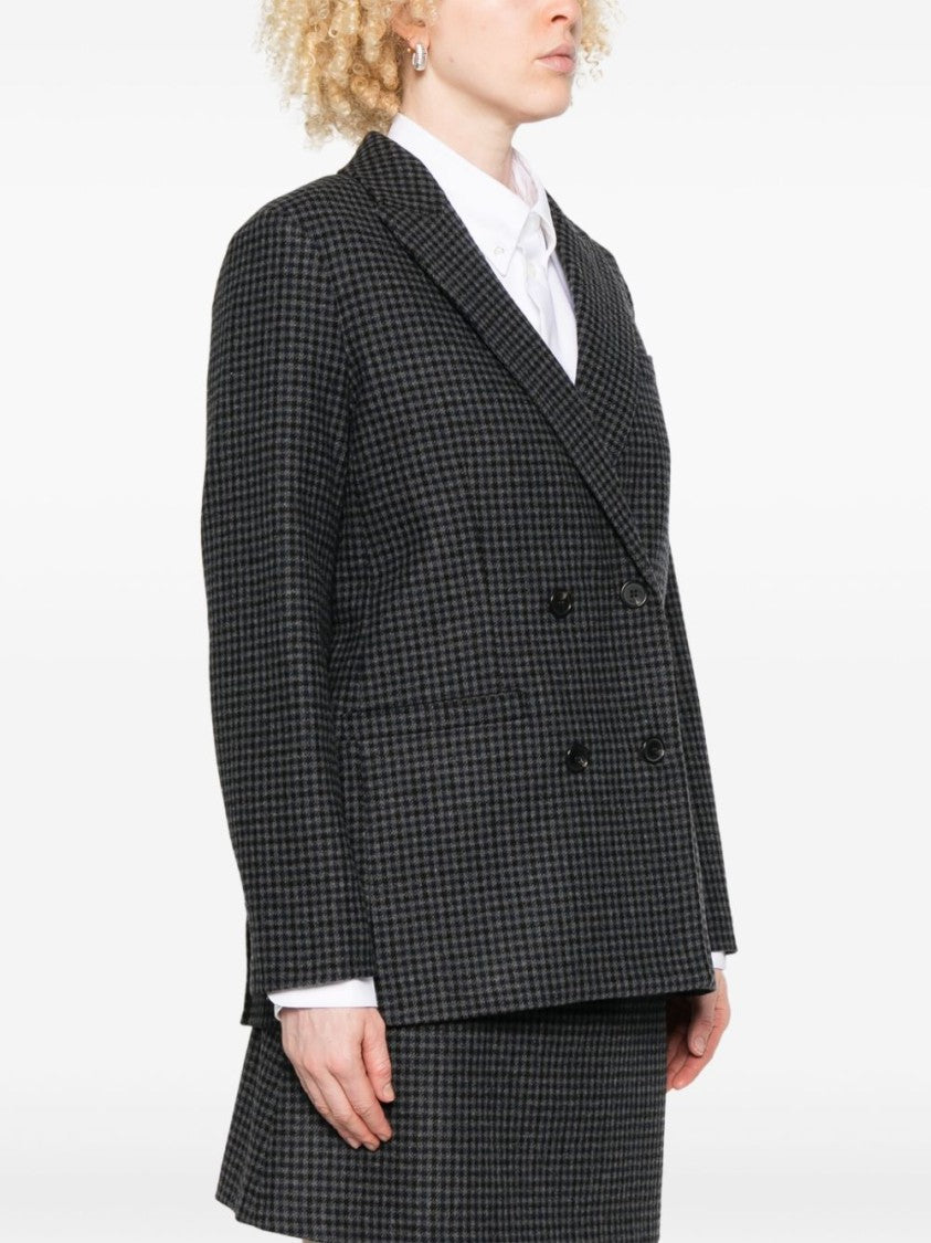 A.P.C. Double-Breasted Anthracite Grey Wool Blazer
