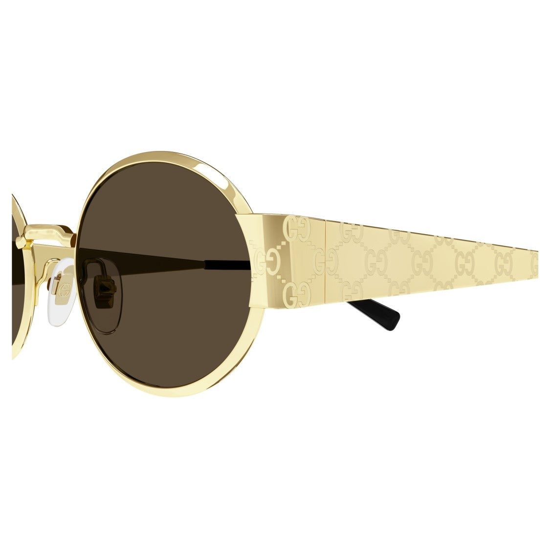 Gucci Gg1854s Oval Gold Metal Frame Sunglasses