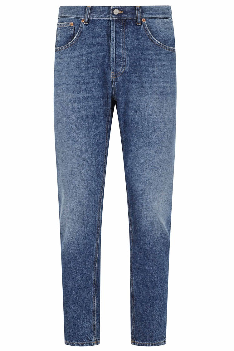 Dondup Blue 5-Pocket Carrot Slim Dian Cotton Straight-Leg Jeans