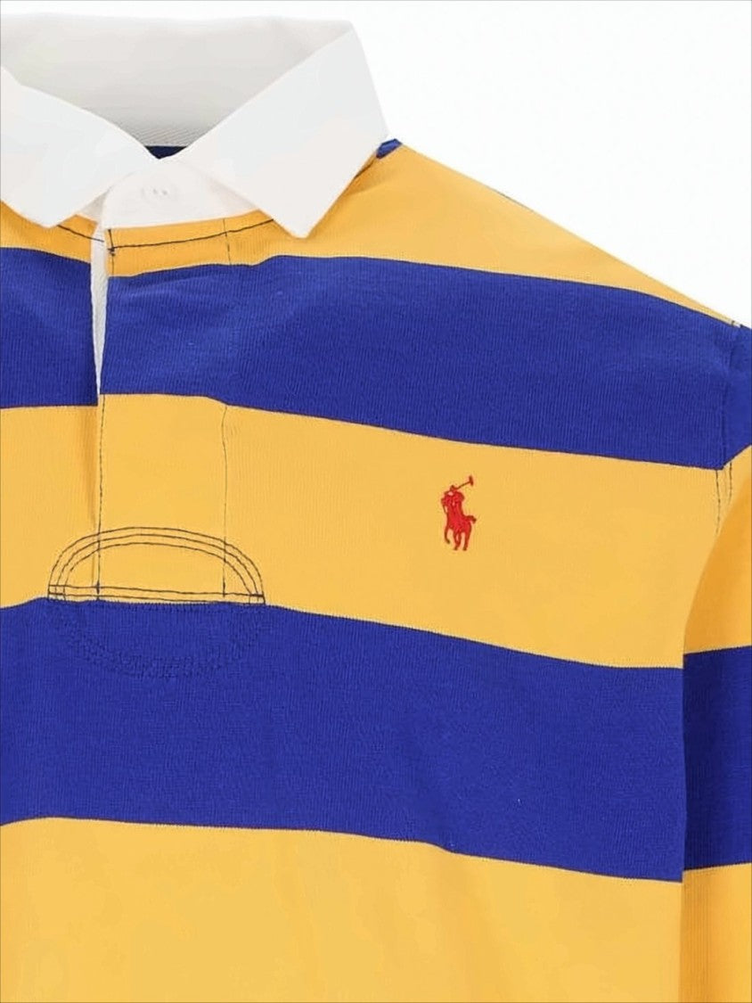 Polo Ralph Lauren Horizontal Stripe Long-Sleeve Polo Shirt With Classic Collar