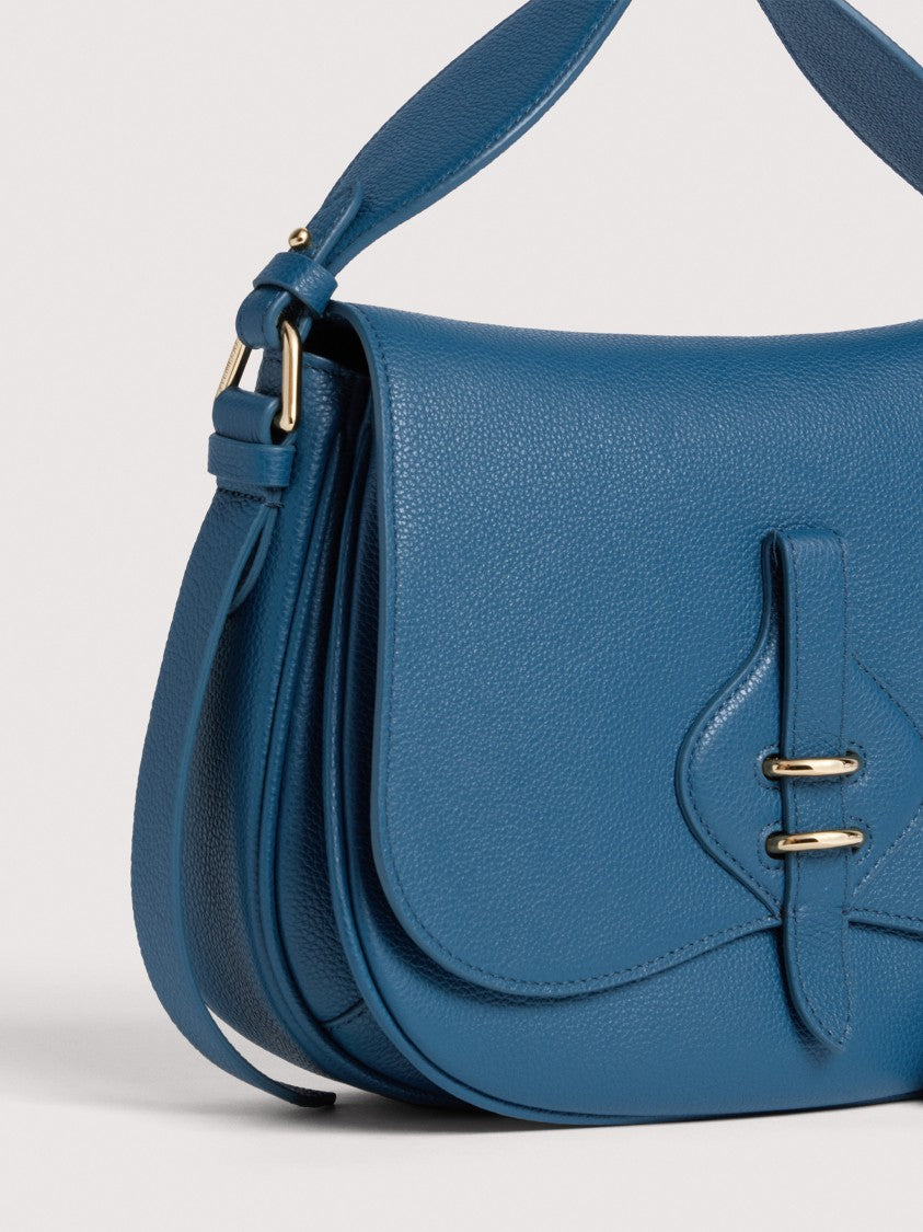 Coccinelle Mavery Structured Blue Leather Handbag
