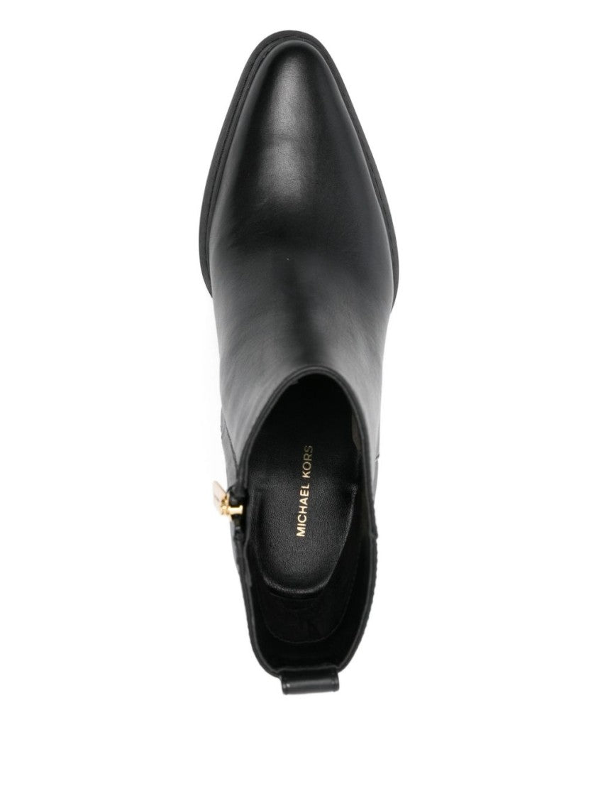 Michael Kors Pointed Toe Ankle Boots With Block Heel