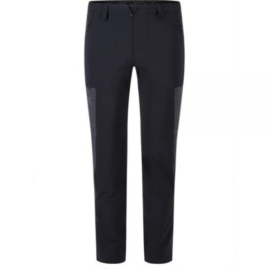 Montura Tailored Black Straight Pants With Reinforced Knee Patches