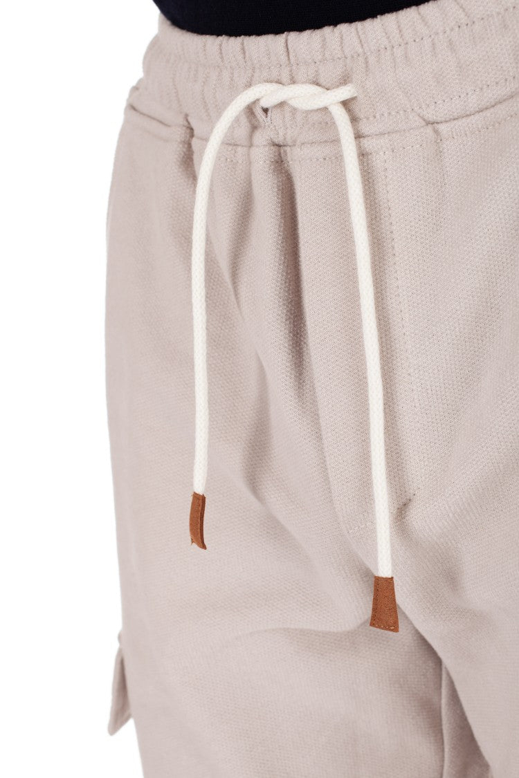 Eleventy Cargo-Style Sweatpants With Cashmere Accents And Adjustable Fit