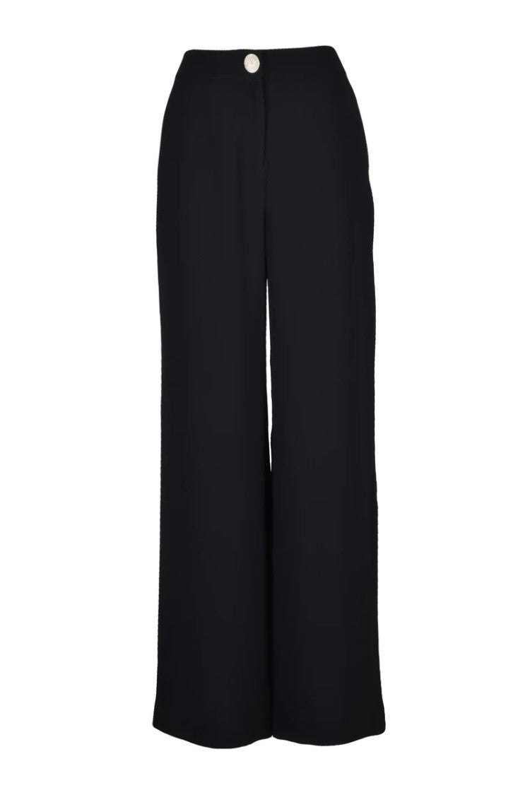 Armani Exchange Armani Exchange Palazzo Trousers Polyester - Black