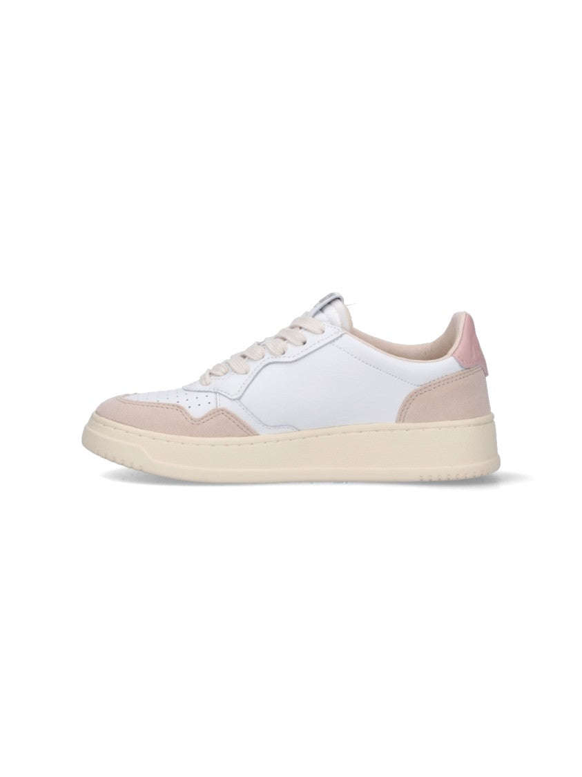 Autry Low-Top Sneakers With Beige Suede Overlays