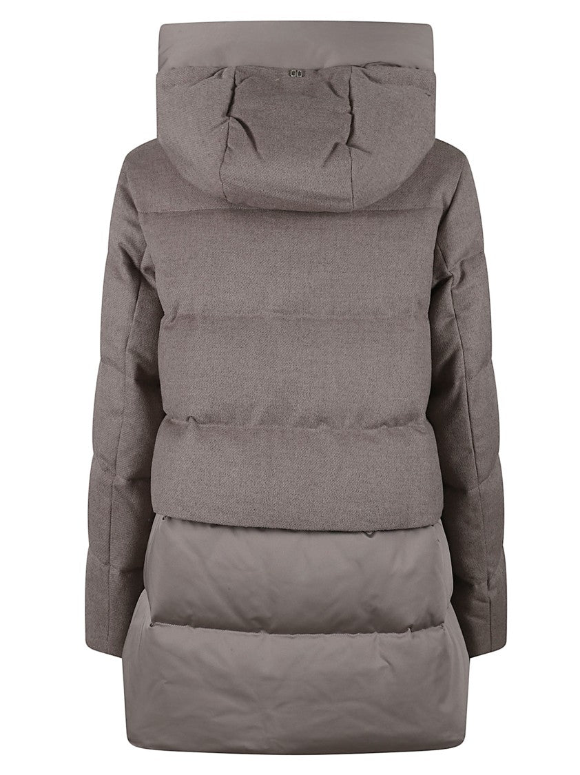 Duno Short Bi-Material Puffer Parka With Adjustable Hood