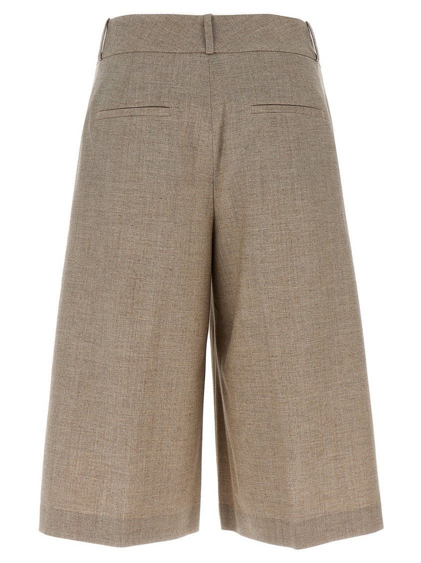 Peserico Micro Houndstooth Long Bermuda Shorts