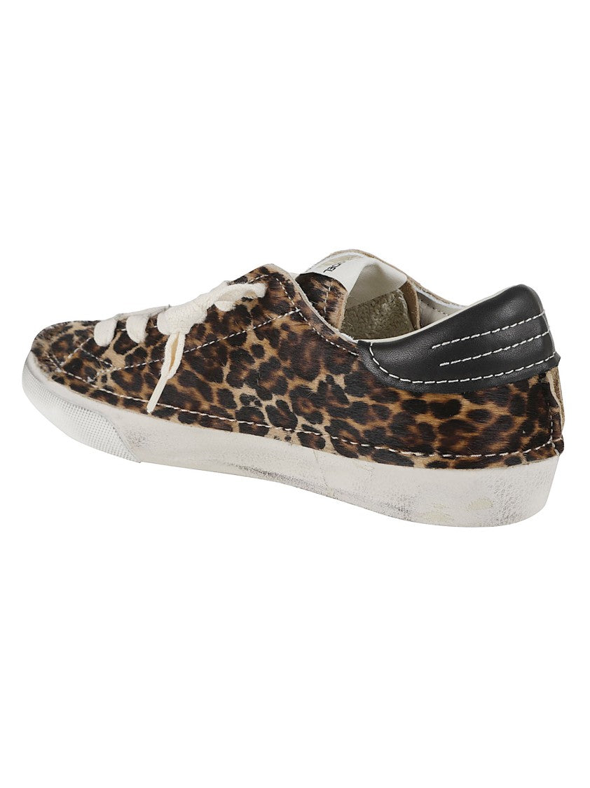 Philippe Model Bold Leopard Print Low-Top Sneakers In Leather