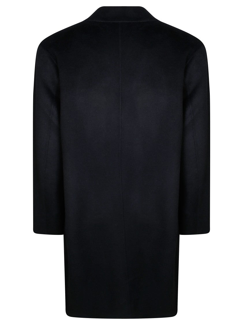 Amaranto Oversized Minimalist Double-Breasted Overcoat