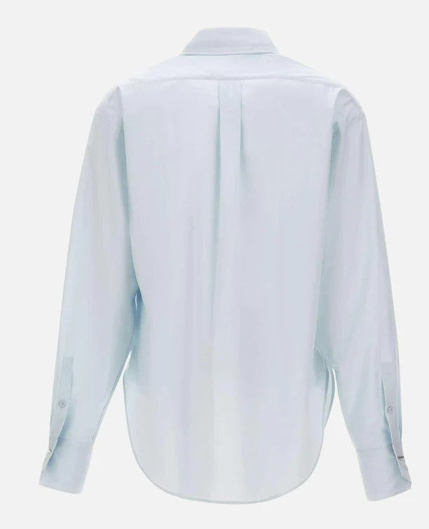 Boss Ultra-Soft Cotton Blouse With Monogram Detail