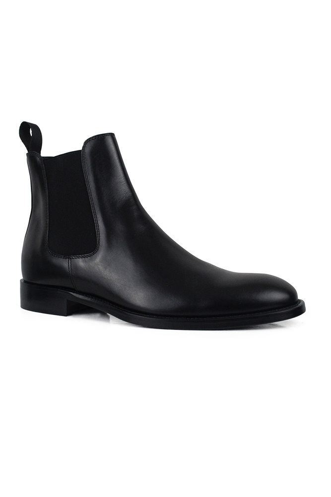 Alberto Calfskin Leather Boots With And Slip-On Functionality