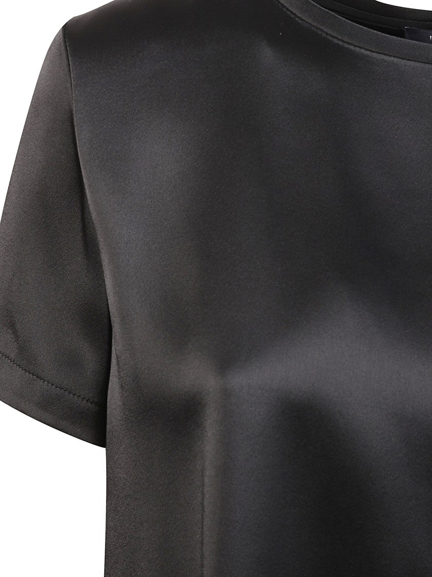 Max Mara Black T-Shirt With Satin Finish