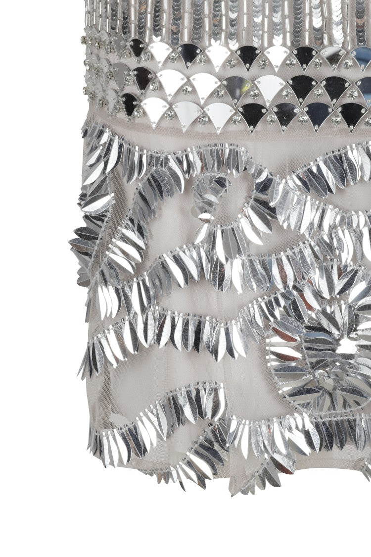Alberta Ferretti Flowing Grey Skirt With Flattering Waistline