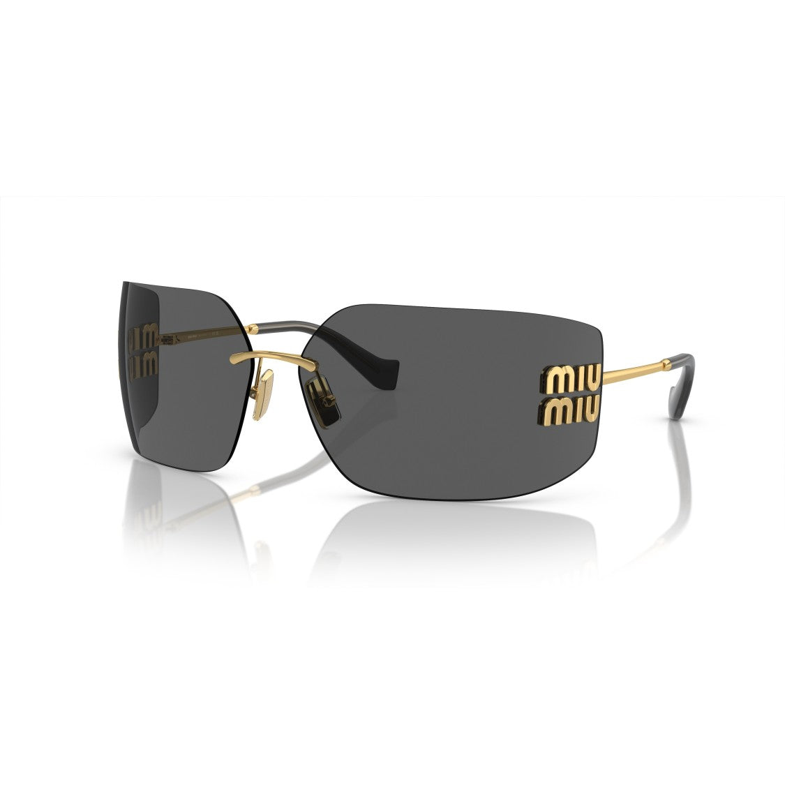 Miu Miu 0Mu 54Ys Rimless Oversized Square Sunglasses