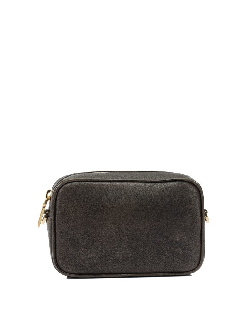 Golden Goose Smooth Leather Clutch With Subtle Embossed Star And Gold-Tone Accents