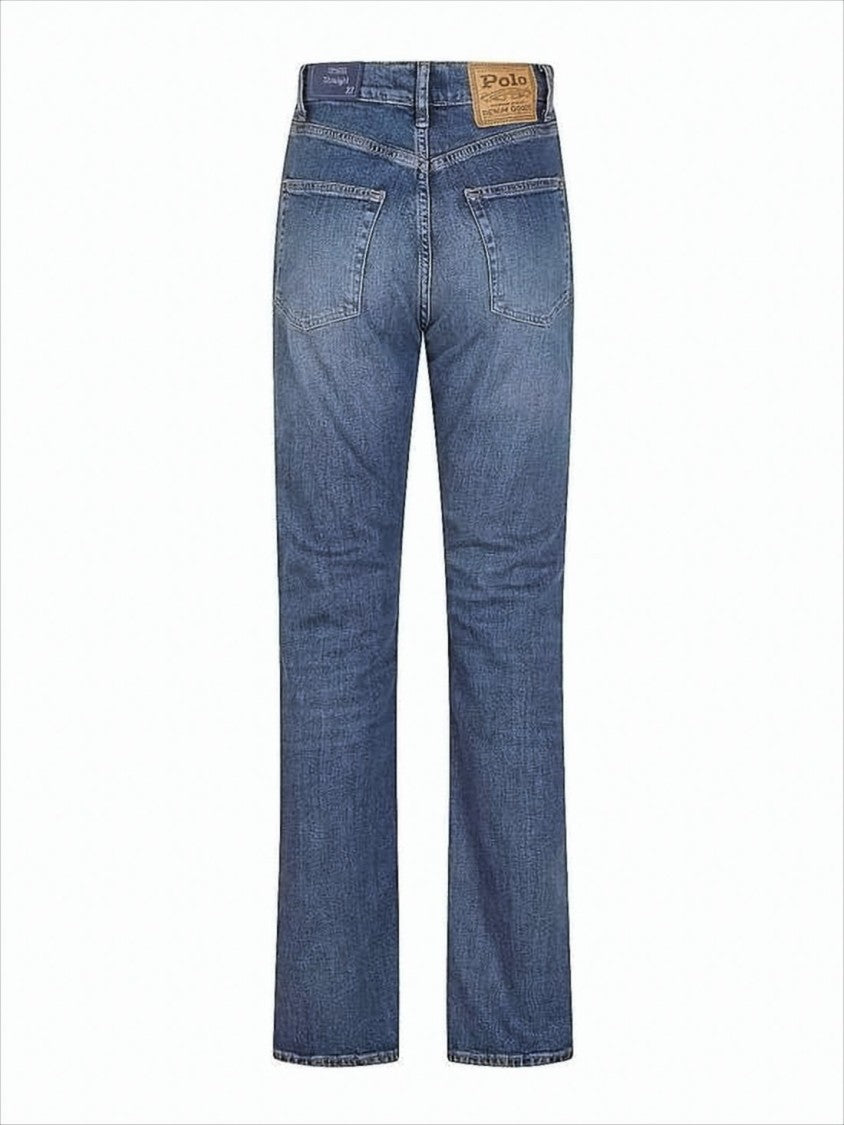 Polo Ralph Lauren Mid-Rise Straight-Leg Denim Pants With Classic Five-Pocket Design