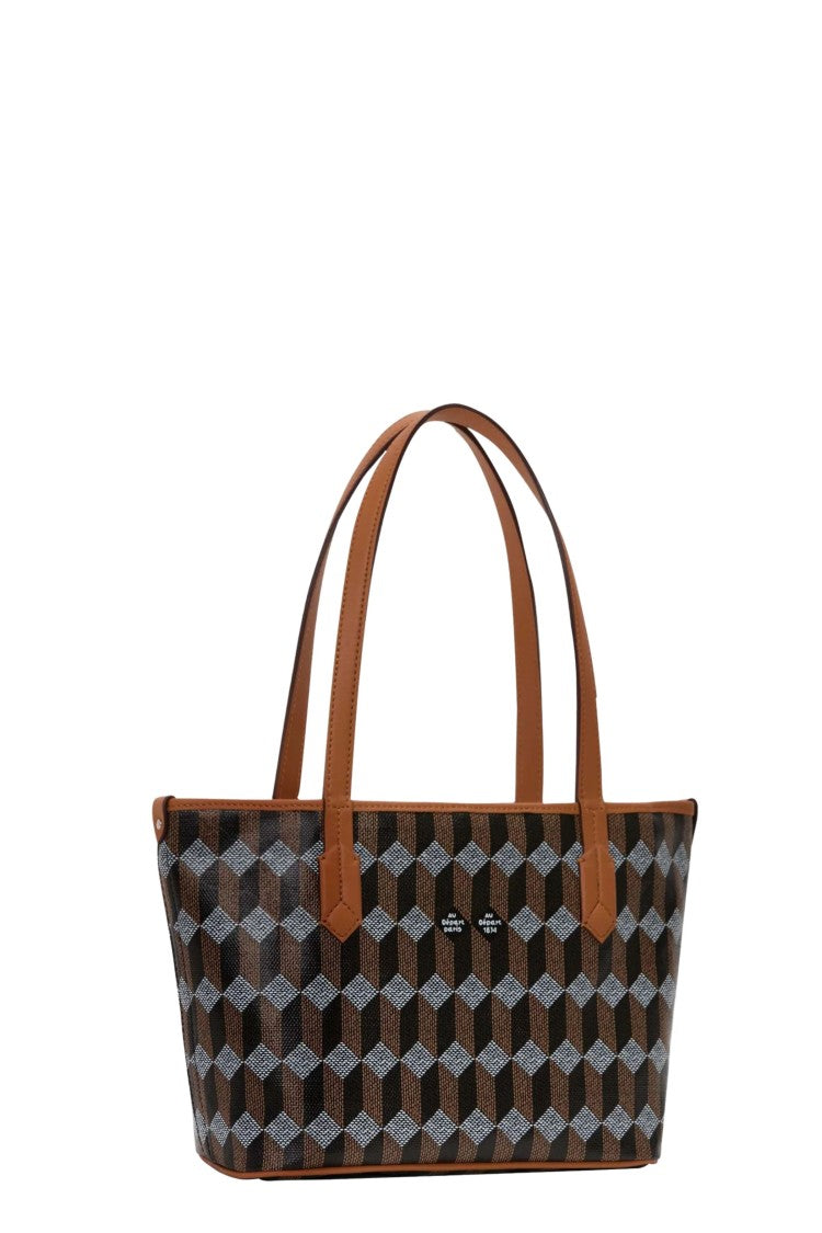 Au Depart Monogram Tote Bag With Double Handles And Interior Pouch
