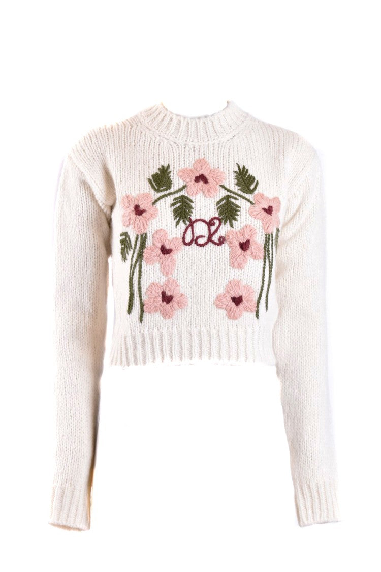 Dsquared2 Beige Floral Print Sweatr