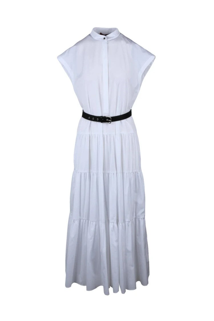 Max Mara Bairo Cotton Chemise Dress - White