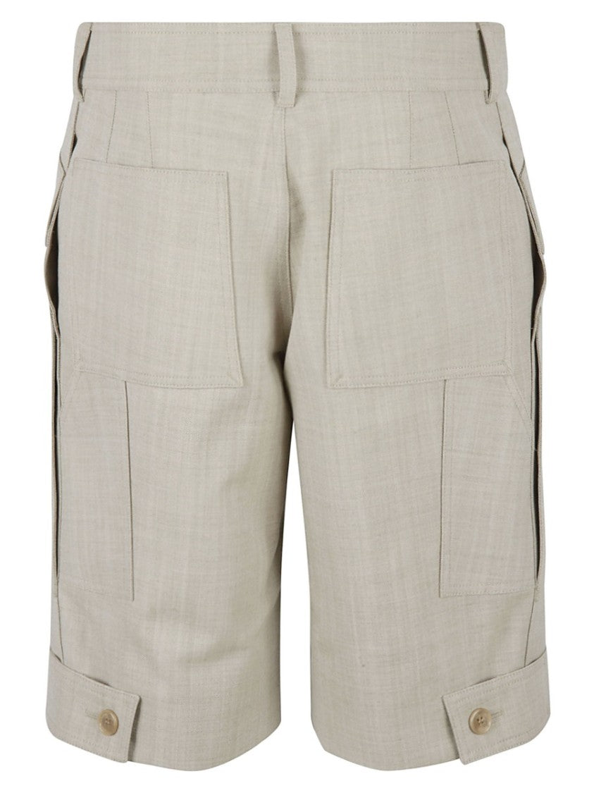 Burberry Grain De Poudre Wool Bermuda Shorts