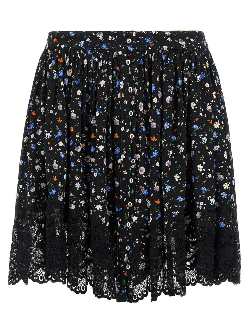 Paco Rabanne Floral Print Mini Skirt